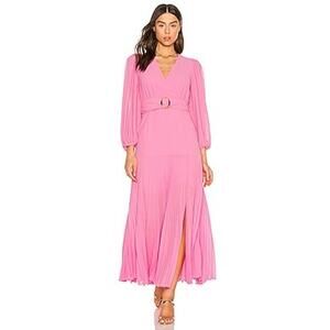 BARDOT DAYTONA LONG SLEEVE Garden MAXI DRESS IN VINTAGE PINK size small